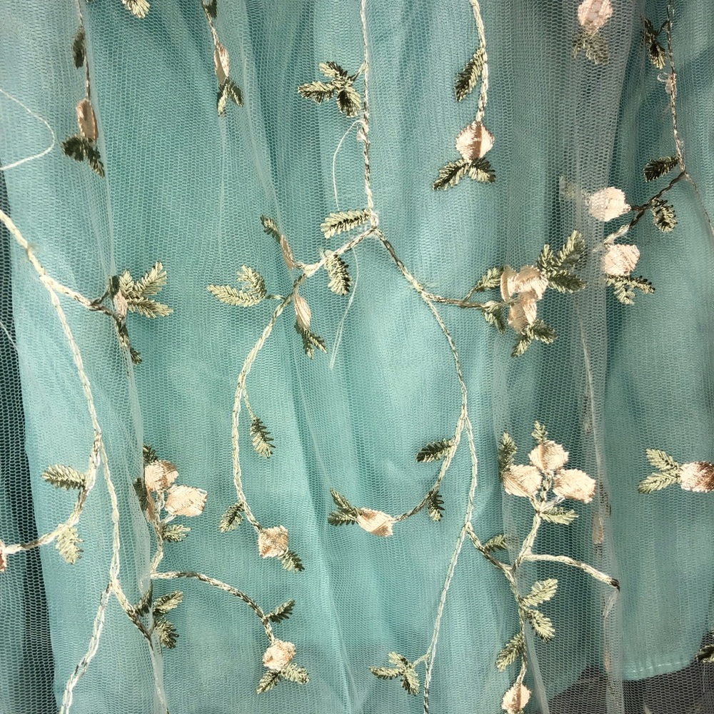 1950 inspired floral embroidery lace dress - Picture 4 of 7